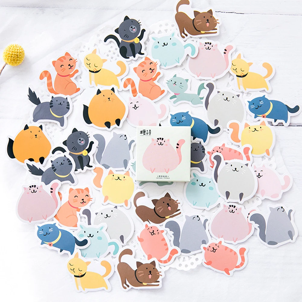 45 PCS/box Cute Colourful Chubby Cat Kitty Paper Label Stickers Crafts Scrapbooking Decorative Sticker Dairy DIY School Kids
45 PCS/box Cute Colourful Chubby Cat Kitty Paper Label Stickers Crafts Scrapbooking Decorative Sticker Dairy DIY School Kids