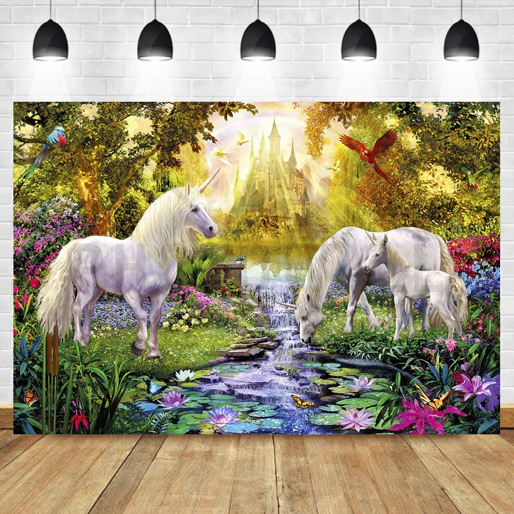 NeoBack Fairytale Gold Castle Backdrop Unicorn Colored Bird Background Wonderland Summer Garden Flower Photography Backdrops
NeoBack Fairytale Gold Castle Backdrop Unicorn Colored Bird Background Wonderland Summer Garden Flower Photography Backdrops