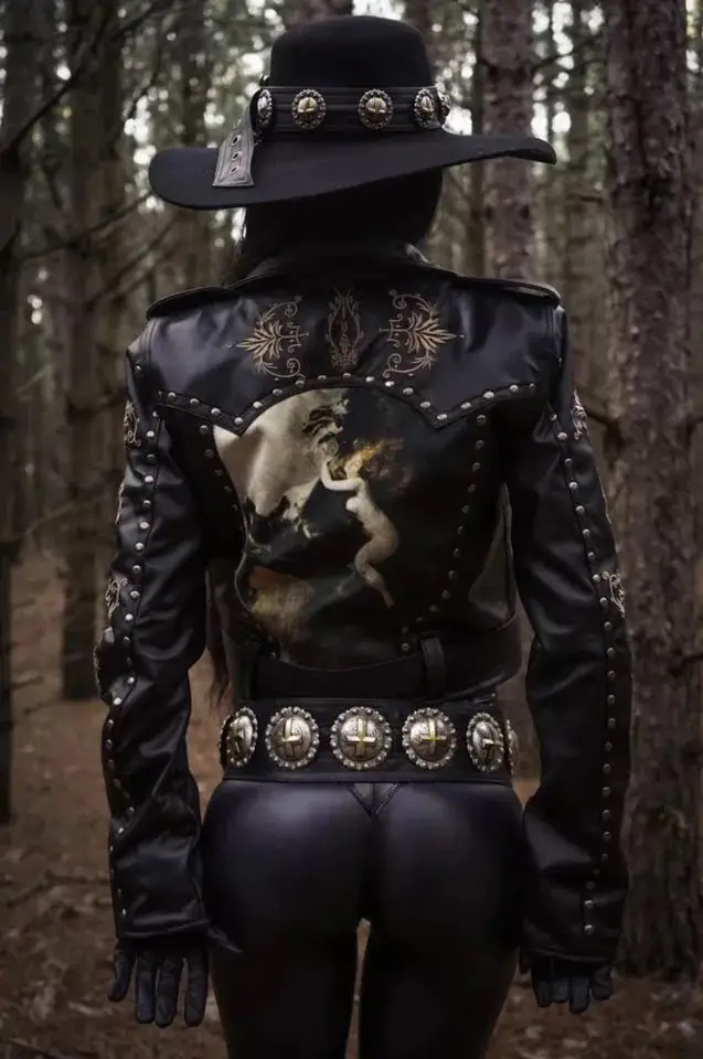 Vintage Metallic Printing Rivet 3D Peter Pan Collar Moto Bike Punk Rock Dark Metal Black Gothic PU leather Jacket
Vintage Metallic Printing Rivet 3D Peter Pan Collar Moto Bike Punk Rock Dark Metal Black Gothic PU leather Jacket