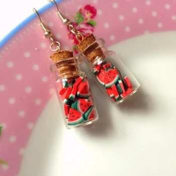 Watermelon Earrings, Fruit Earrings, Fruit jewellery, glass bottle earrings, summer watermelon jewellery gift
Watermelon Earrings, Fruit Earrings, Fruit jewellery, glass bottle earrings, summer watermelon jewellery gift