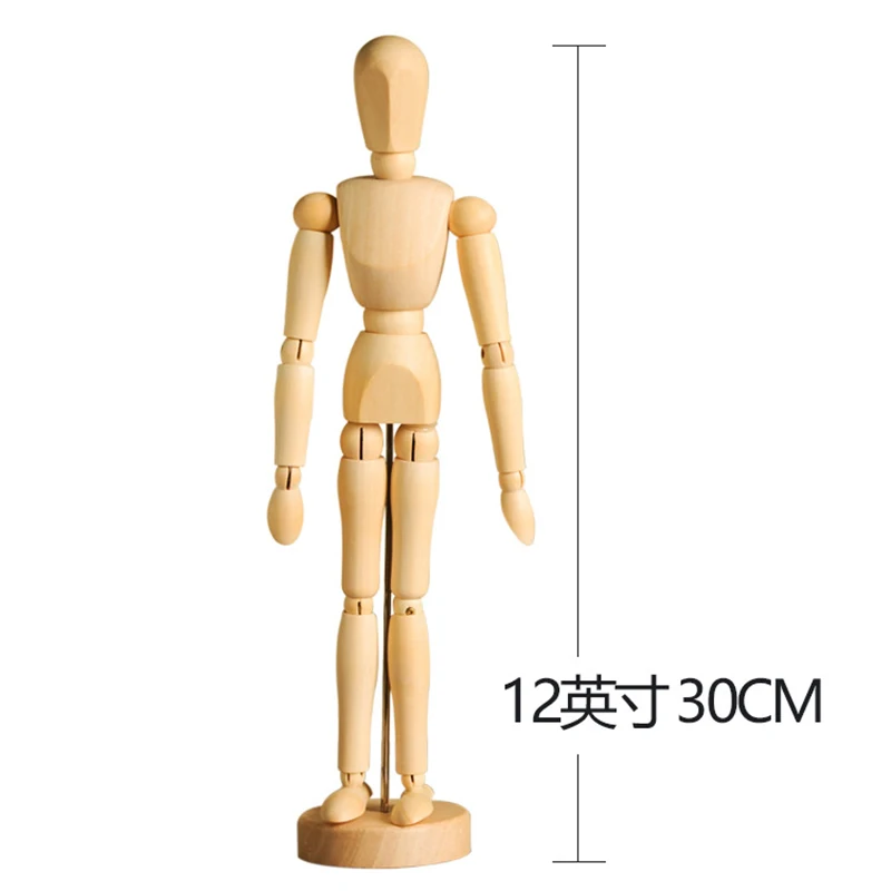 12INCH Paint Sketch Wooden Man Model Artist Movable Limbs Doll Male Wooden Toy Art Draw Action Figure Mannequin Toy Supplies Art
12INCH Paint Sketch Wooden Man Model Artist Movable Limbs Doll Male Wooden Toy Art Draw Action Figure Mannequin Toy Supplies Art