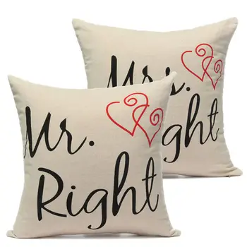 Mr and Mrs Right Funny Painting Cotton Linen PillowCase Cushion Cover For Home Decor 45cmx45cm
Mr and Mrs Right Funny Painting Cotton Linen PillowCase Cushion Cover For Home Decor 45cmx45cm