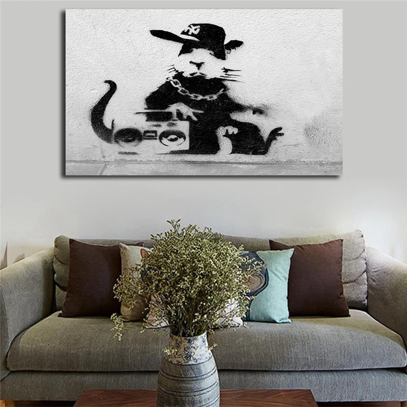 Banksy Graffiti Rap Rat Wallpaper Art Canvas Poster Oil Painting Wall Picture Print Modern Home Bedroom Decoration Accessories
Banksy Graffiti Rap Rat Wallpaper Art Canvas Poster Oil Painting Wall Picture Print Modern Home Bedroom Decoration Accessories