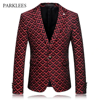 Brand Mens Red Plaid Design Wedding Prom Suit Blazer Jacket 2018 Fashion Men Single Breasted One Button Blazers Stage Costumes
Brand Mens Red Plaid Design Wedding Prom Suit Blazer Jacket 2018 Fashion Men Single Breasted One Button Blazers Stage Costumes