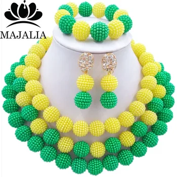 Fashion african jewelry yellow and green Plastic nigerian wedding african beads jewelry set Free shipping Majalia-464
Fashion african jewelry yellow and green Plastic nigerian wedding african beads jewelry set Free shipping Majalia-464