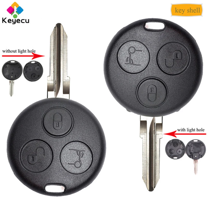 KEYECU Replacement Remote Control Key Shell Case With 3 Buttons - FOB for Mercedes-Benz Smart Fortwo 450 Forfour 451 Roadstar
KEYECU Replacement Remote Control Key Shell Case With 3 Buttons - FOB for Mercedes-Benz Smart Fortwo 450 Forfour 451 Roadstar