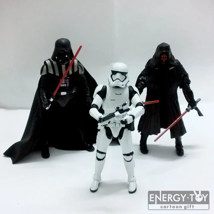 Star Wars 7 The Force Awakens The Black Series #02 Darth vader #02 darth maul Stormtrooper 6"/15cm PVC action figure model toy
Star Wars 7 The Force Awakens The Black Series #02 Darth vader #02 darth maul Stormtrooper 6"/15cm PVC action figure model toy