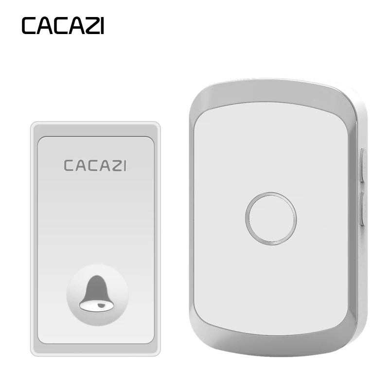 

CACAZI Self-powered Waterproof Wireless Doorbell No battery Button LED Light 200M Remote Home cordless doorbell EU Plug 36 Chime