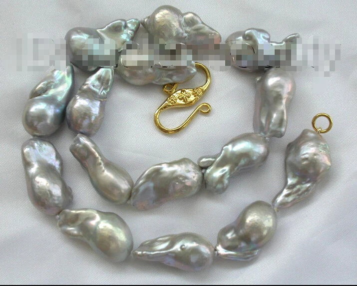 shipping stunning big 28mm baroque gray reborn keshi freshwater pearl necklace b401 
shipping stunning big 28mm baroque gray reborn keshi freshwater pearl necklace b401