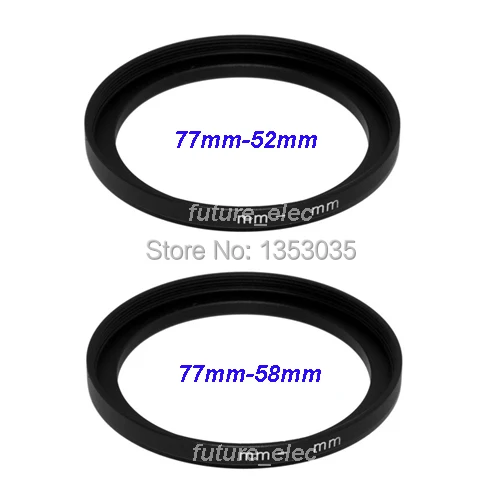 2Pcs 77mm to 52mm 58mm 77mm-52mm-58mm 77 52 58 mm Metal Step-Up Step Up Ring Camera Lens Filter Stepping Adapter Hood Holder Cap
2Pcs 77mm to 52mm 58mm 77mm-52mm-58mm 77 52 58 mm Metal Step-Up Step Up Ring Camera Lens Filter Stepping Adapter Hood Holder Cap