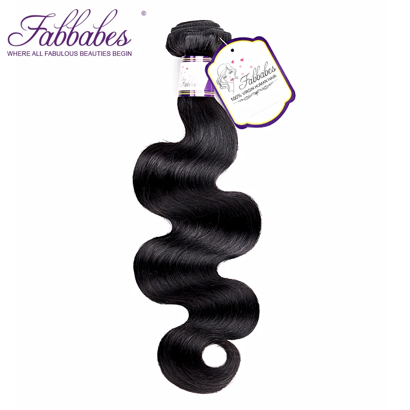 Фото Fabbabes Hair Products Brazilian Remy Body Wave 1 Piece 100% Human Weave Bundles Weaving | Шиньоны и парики