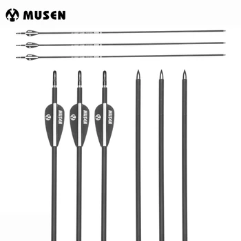 6/12/24 pcs Mixed Carbon Arrow Length 30 Inches Spine 1000 Diameter 6mm 2 Black 1 White Feather for Recurve Bow Archery Hunting
6/12/24 pcs Mixed Carbon Arrow Length 30 Inches Spine 1000 Diameter 6mm 2 Black 1 White Feather for Recurve Bow Archery Hunting