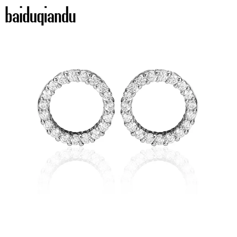 baiduqiandu High Quality Clear CZ Zircon Crystal 12mm Circle Stud Earrings For Women Fashion Jewelry Gifts
baiduqiandu High Quality Clear CZ Zircon Crystal 12mm Circle Stud Earrings For Women Fashion Jewelry Gifts