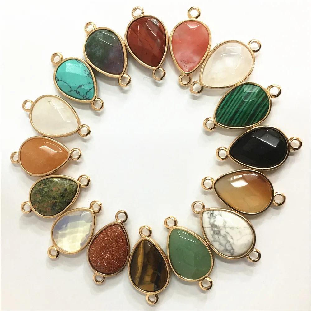 Gold Good Color Natural Stone Pendant Lot Quartz Crystal Water Drop Bracelet Necklace Connector DIY Fashion Jewelry Making 12PCS
Gold Good Color Natural Stone Pendant Lot Quartz Crystal Water Drop Bracelet Necklace Connector DIY Fashion Jewelry Making 12PCS