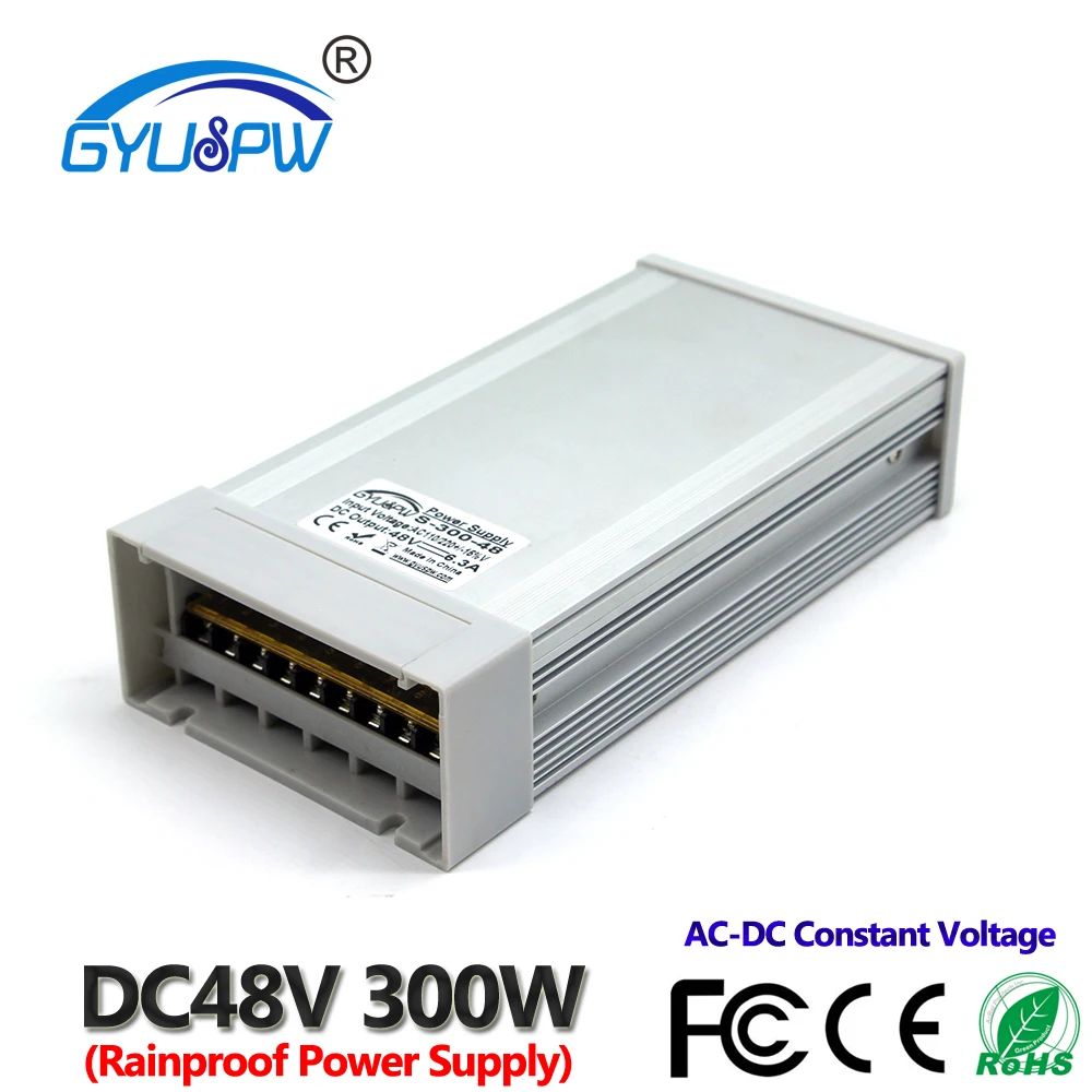 Outdoor Power Supply Unit 220V 110V AC to DC48V 6.3A 300W Switching Power Supply 48 Volt Rainproof Transformer For Stepper Motor
Outdoor Power Supply Unit 220V 110V AC to DC48V 6.3A 300W Switching Power Supply 48 Volt Rainproof Transformer For Stepper Motor