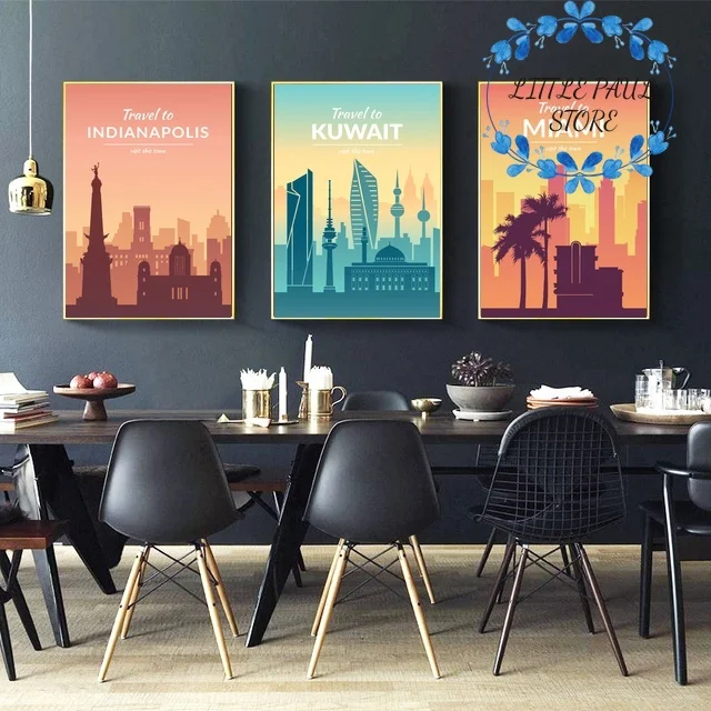 Indianapolis Kuwait Miami New York Paris Roma Sydney Travel Poster Art Canvas Poster Wall Picture for Living Room No Frame
Indianapolis Kuwait Miami New York Paris Roma Sydney Travel Poster Art Canvas Poster Wall Picture for Living Room No Frame