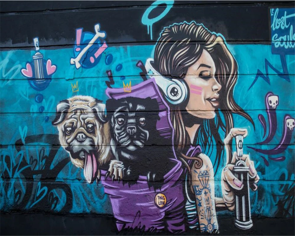 Beibehang Personality wallpaper KTV bar fashion girl graffiti photo mural wallpaper 3D modern home decoration wallpaper murals
Beibehang Personality wallpaper KTV bar fashion girl graffiti photo mural wallpaper 3D modern home decoration wallpaper murals