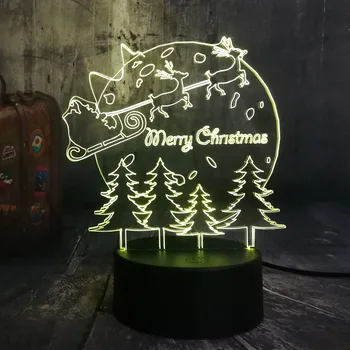 NEW 3D LED Lighting Sledding Dear Christmas Tree RGB Night Lights USB Warm Desk Lamp Home Happy New Year Christmas lamp for Kids
NEW 3D LED Lighting Sledding Dear Christmas Tree RGB Night Lights USB Warm Desk Lamp Home Happy New Year Christmas lamp for Kids