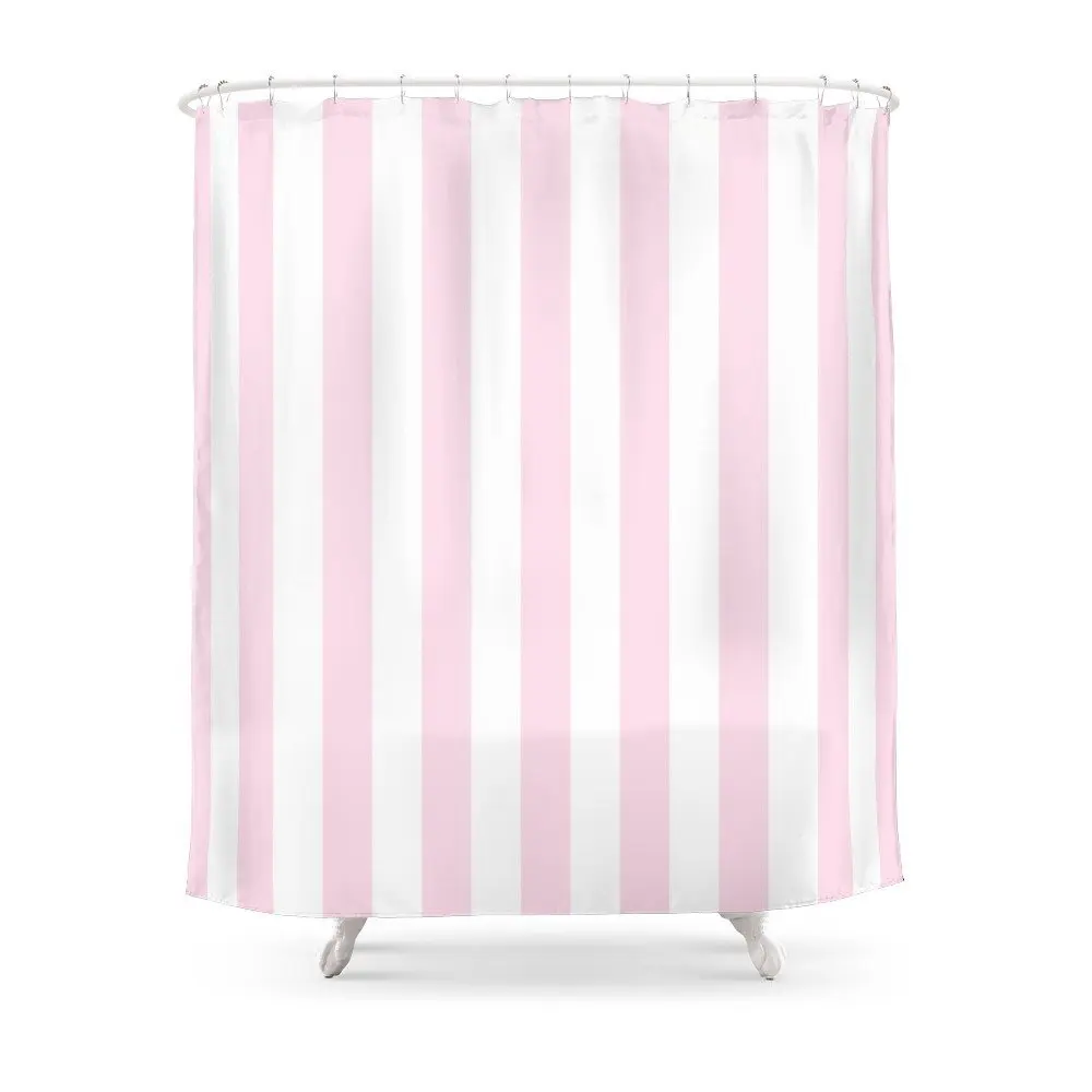Pink And White Stripes, Vertical Shower Curtain Waterproof Polyester Fabric Bathroom Decor Multi-Size Shower Curtain
Pink And White Stripes, Vertical Shower Curtain Waterproof Polyester Fabric Bathroom Decor Multi-Size Shower Curtain