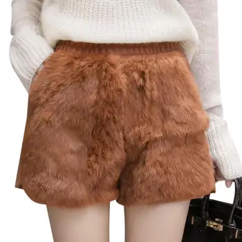 Winter new fashion high waist elastic high waist rabbit fur wide leg shorts women 
Winter new fashion high waist elastic high waist rabbit fur wide leg shorts women