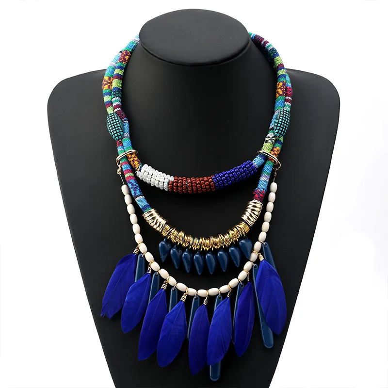 New Bohemian Alloy Multi Layer Feather Necklace Women Vintage Ethnic Long Statement Boho Tassel Necklace Collier Ethnique Boheme
New Bohemian Alloy Multi Layer Feather Necklace Women Vintage Ethnic Long Statement Boho Tassel Necklace Collier Ethnique Boheme
