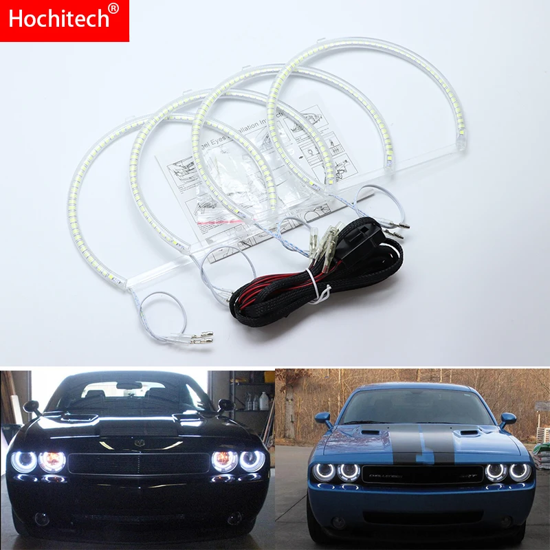 Для Dodge Challenger 2008 2015 ультра яркие красные/зеленые/Белый светодиодный глаза ангела