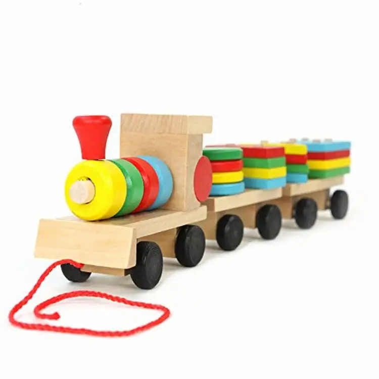 Small Wooden Train and Dragging Three Carriage Geometric Shape Matching Early Childhood Educational Diecasts Toy Vehicles
Small Wooden Train and Dragging Three Carriage Geometric Shape Matching Early Childhood Educational Diecasts Toy Vehicles