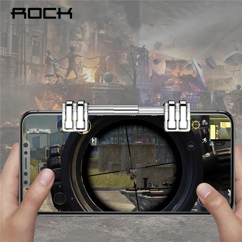 ROCK Retractable Shooting Game Controller Metal Fire Button Aim Key Phone Gaming Trigger for PUBG Rules of Survival L1 R1
ROCK Retractable Shooting Game Controller Metal Fire Button Aim Key Phone Gaming Trigger for PUBG Rules of Survival L1 R1