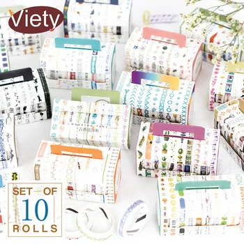 10 Pcs/Box Decoration Dividing Line Masking Wahi Tape Decorative Diary Scrapbook Planner Stickers Kawaii Stationery Papeleria
10 Pcs/Box Decoration Dividing Line Masking Wahi Tape Decorative Diary Scrapbook Planner Stickers Kawaii Stationery Papeleria