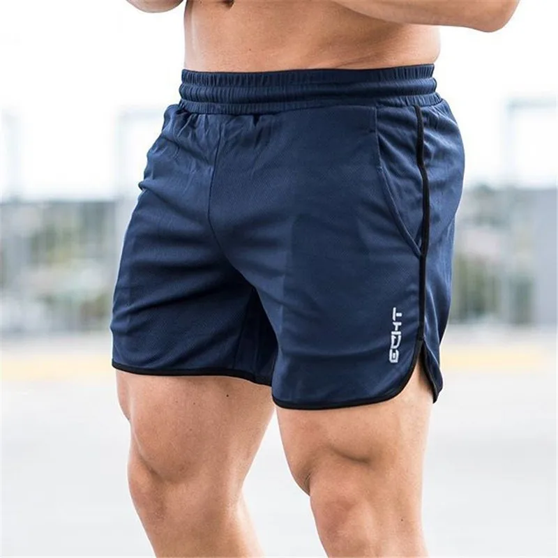 Фото 2019 летние мужские шорты для бега занятий спортом Фитнес быстросохнущая Мужская