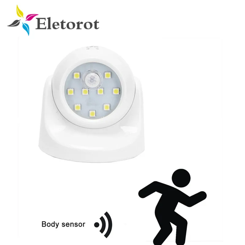 9 LEDs 360 Degree Rotation Motion Sensor PIR Night Light Battery Operated Corridor Wall Night Lamp For Closet Garages Hallway
9 LEDs 360 Degree Rotation Motion Sensor PIR Night Light Battery Operated Corridor Wall Night Lamp For Closet Garages Hallway