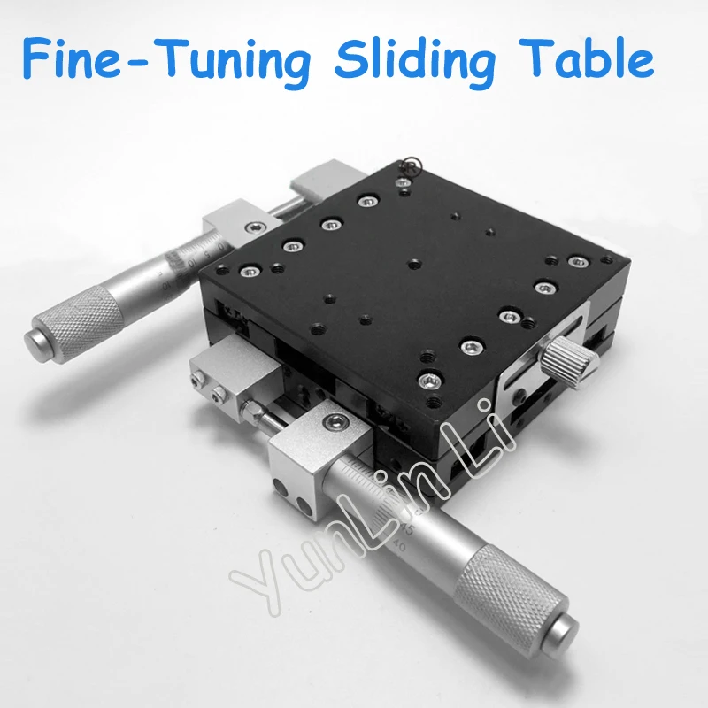 

XY Axis Fine-Tuning Sliding Table Crossguide Manual Sliding Platform XY Axis Displacement Platform LY90-LM