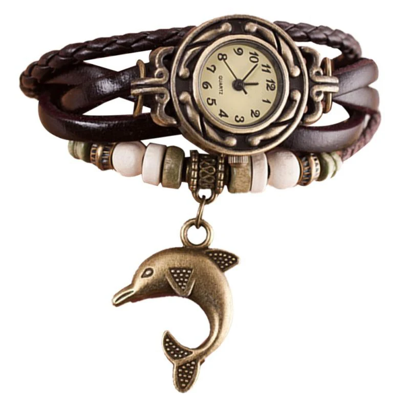 2016 Hot Sale Women Quartz Weave Band Wrist Watches Female Around PU Leather Dolphin Bracelet Lady reloj Good-looking JUL 21
2016 Hot Sale Women Quartz Weave Band Wrist Watches Female Around PU Leather Dolphin Bracelet Lady reloj Good-looking JUL 21