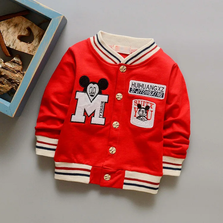 Autumn spring casual Baby Boys Cotton coat Childrens Jackets cartoon mouse Baseball zipper Cardigan Outwear Coats boys clothes
Autumn spring casual Baby Boys Cotton coat Childrens Jackets cartoon mouse Baseball zipper Cardigan Outwear Coats boys clothes
