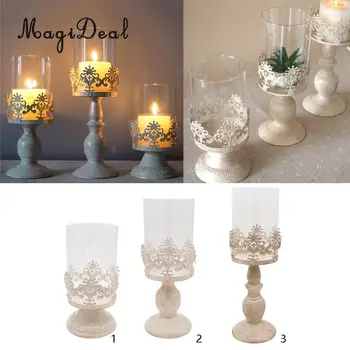 Vintage Pillar Candle Holder Canderholder Candlestick with Glass Cover for Home Wedding Table Decoration
Vintage Pillar Candle Holder Canderholder Candlestick with Glass Cover for Home Wedding Table Decoration