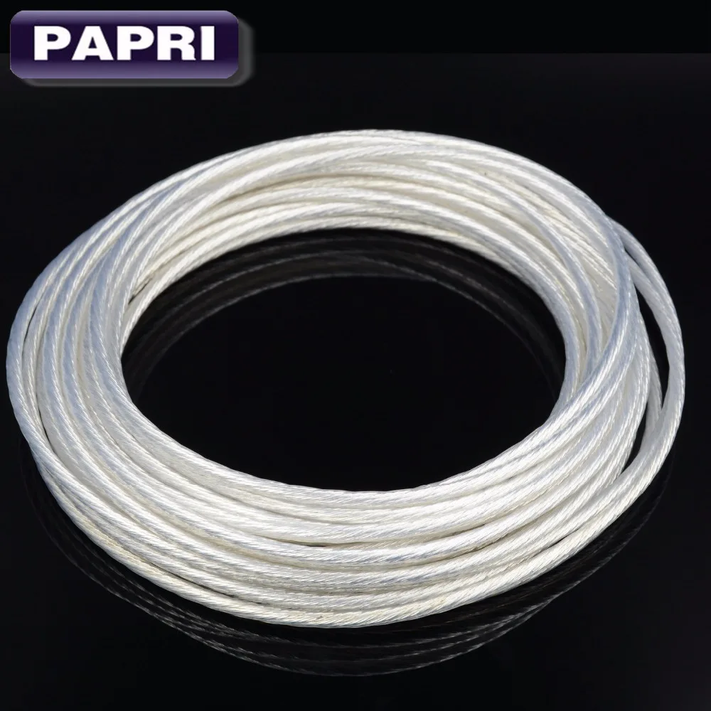 PAPRI 2.5mm2 DIY Speaker power Cable Amplifier Teflon High Purity OCC Copper Silver Wire For Audio HIFI DIY Tube Amp DAC CD Etc
PAPRI 2.5mm2 DIY Speaker power Cable Amplifier Teflon High Purity OCC Copper Silver Wire For Audio HIFI DIY Tube Amp DAC CD Etc