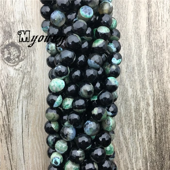 Bohemian Faceted Black And Green Fire Agates Beads, Round Agates Loose Beads, Hot Sale Bracelet Making Accessories, MY1635
Bohemian Faceted Black And Green Fire Agates Beads, Round Agates Loose Beads, Hot Sale Bracelet Making Accessories, MY1635