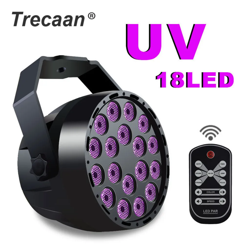 UV Par Stage Lights,AVEKI 18 LED DJ Sound Activated Strobe Blacklight with DMX 512 IR Remote Control for Party Wedding Bar Club
UV Par Stage Lights,AVEKI 18 LED DJ Sound Activated Strobe Blacklight with DMX 512 IR Remote Control for Party Wedding Bar Club