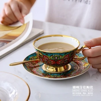 2019 new Golden Nordic Bone Porcelain Coffee Cup British afternoon tea cup Ceramic flower tea cup Black European tea set dish
2019 new Golden Nordic Bone Porcelain Coffee Cup British afternoon tea cup Ceramic flower tea cup Black European tea set dish