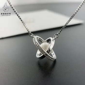 New Creative Globe Pearl Necklace S925 Sterling Silver Micro-inlaid Zircon Pendant
New Creative Globe Pearl Necklace S925 Sterling Silver Micro-inlaid Zircon Pendant