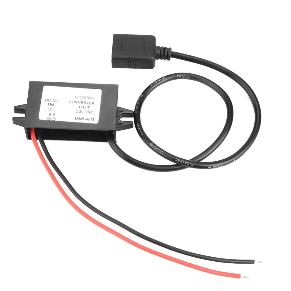 DC-DC 12V to 5V 3A USB Buck Converter Step Down Power Supply Module Sealed silicone housing waterproof dustproof and anti-shock
DC-DC 12V to 5V 3A USB Buck Converter Step Down Power Supply Module Sealed silicone housing waterproof dustproof and anti-shock