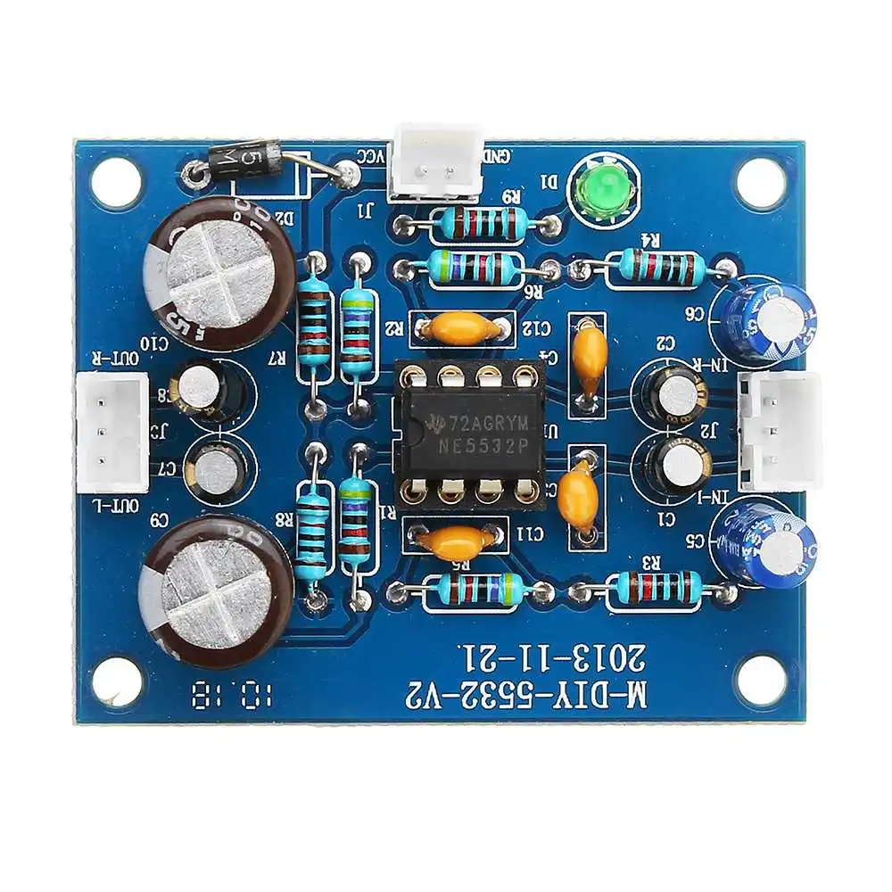 NE5532 OP-AMP HIFI Preamplifier Signal Amplification Board Bluetooths Pre-Amp Diy Kit Electronic PCB Board Amplifier Module
NE5532 OP-AMP HIFI Preamplifier Signal Amplification Board Bluetooths Pre-Amp Diy Kit Electronic PCB Board Amplifier Module