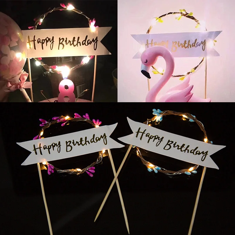 LED Flower Cake Toppers Glitter Letters Happy Birthday Cake Topper Baby Shower Party Cake Decorations Birthday Cake Decor Flags
LED Flower Cake Toppers Glitter Letters Happy Birthday Cake Topper Baby Shower Party Cake Decorations Birthday Cake Decor Flags