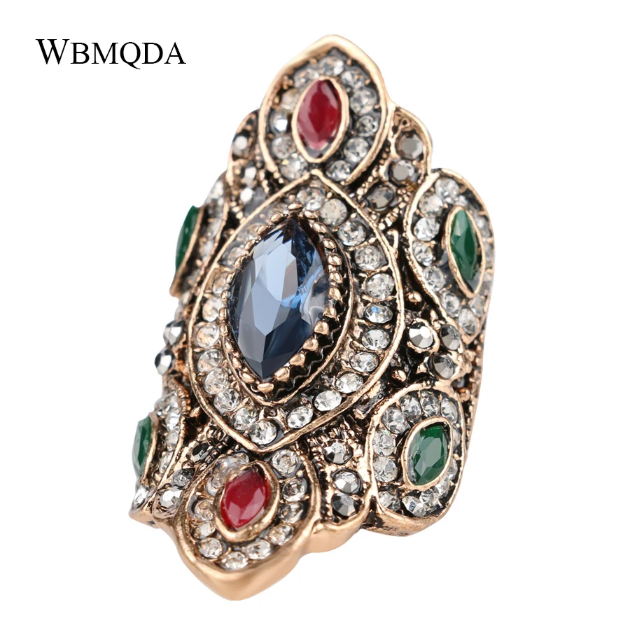 Wbmqda Punk Rock Vintage Wedding Rings For Women Antique Gold Color Exaggerated Big Crystal Resin Ring Turkey Jewellery Gift
Wbmqda Punk Rock Vintage Wedding Rings For Women Antique Gold Color Exaggerated Big Crystal Resin Ring Turkey Jewellery Gift