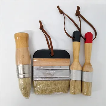 4PC Wooden Handle Chalk Paint Pointed Brush Bristle Chalk Oil Paint Painting Wax Brush Artist Art Supplies Hand tool set
4PC Wooden Handle Chalk Paint Pointed Brush Bristle Chalk Oil Paint Painting Wax Brush Artist Art Supplies Hand tool set