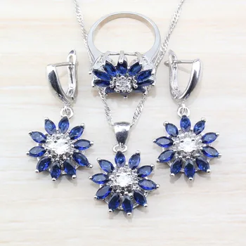 2019 Now Hot Bridal Costume With Natural Stone Blue CZ Dangle Earrings And Necklace/Ring Women Jewelry Sets
2019 Now Hot Bridal Costume With Natural Stone Blue CZ Dangle Earrings And Necklace/Ring Women Jewelry Sets