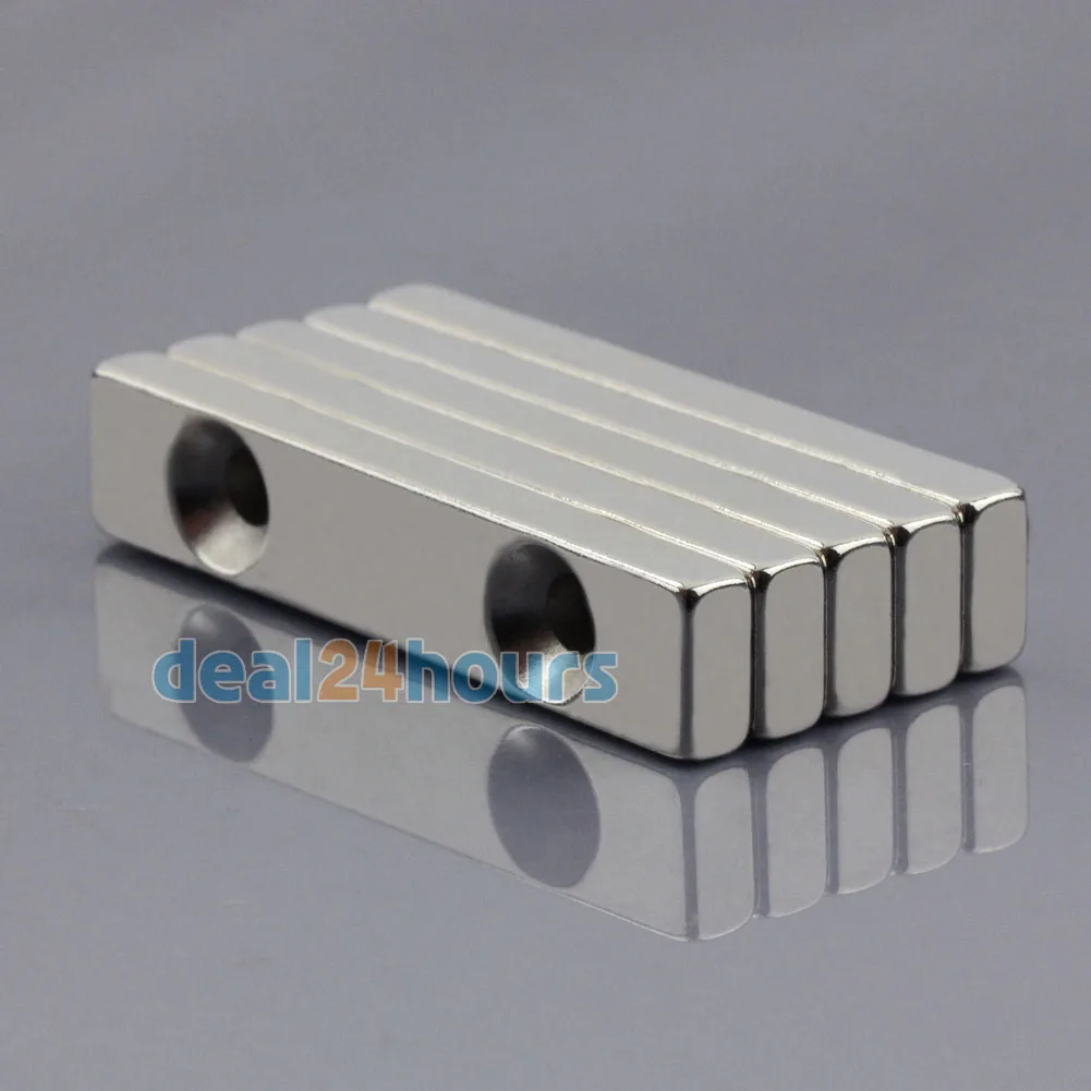 OMO Magnetics 5pcs N50 Super Strong Block Countersunk Magnets Rare Earth Neodymium 50 x 10 x 5 mm 2 hole 5mm New
OMO Magnetics 5pcs N50 Super Strong Block Countersunk Magnets Rare Earth Neodymium 50 x 10 x 5 mm 2 hole 5mm New
