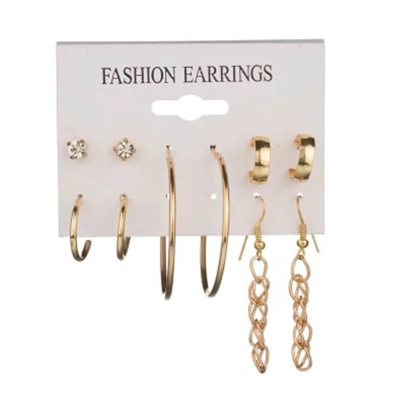 5 Pairs /set Crystal Round Earrings Female Models Perforated Gold Sliver Stud Earrings Statement Girl Gift Jewelry
5 Pairs /set Crystal Round Earrings Female Models Perforated Gold Sliver Stud Earrings Statement Girl Gift Jewelry