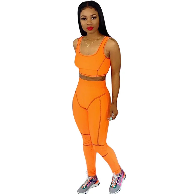 Summer Neon Green Orange Two Piece Set Women Sleeveless Vest Crop Top + Legging Pencil Pants Suit Sportwear Matching Set Outfits
Summer Neon Green Orange Two Piece Set Women Sleeveless Vest Crop Top + Legging Pencil Pants Suit Sportwear Matching Set Outfits