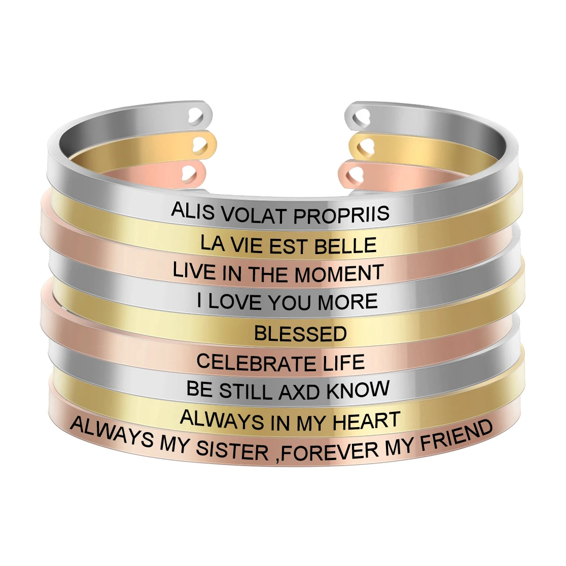 10pcs/lot Wholesale 4mm Wide Stainless Steel Bangles Collection Customized Inspirational Quote Open Cuff Mantra Bracelets SL-059
10pcs/lot Wholesale 4mm Wide Stainless Steel Bangles Collection Customized Inspirational Quote Open Cuff Mantra Bracelets SL-059